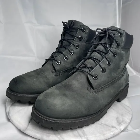 Timberland Boots Boys Junior Size 6 Premium NuBuck Leather Gree - Picture 5 of 10